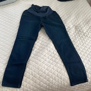 Indigo blue maternity jeans